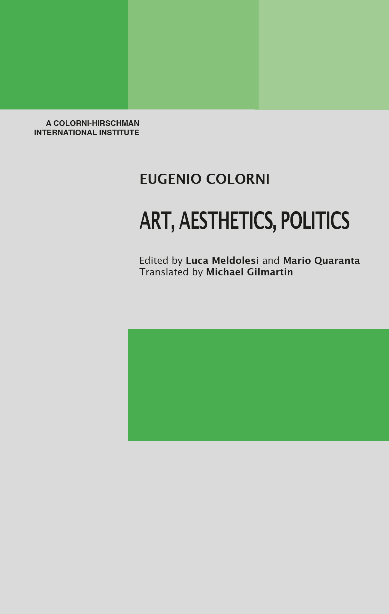 Art, Aesthetics, Politics 